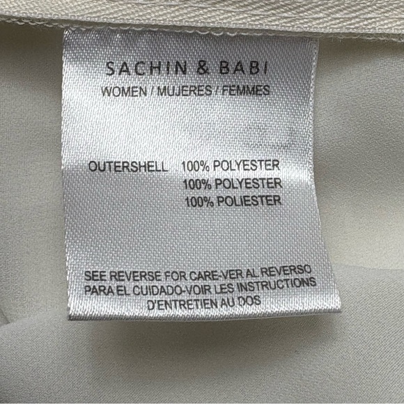 NWT Sachin & Babi Dorien Bow Train Wrap Mini Dress 12 Anthropologie Bridal *FLAW - Picture 13 of 16